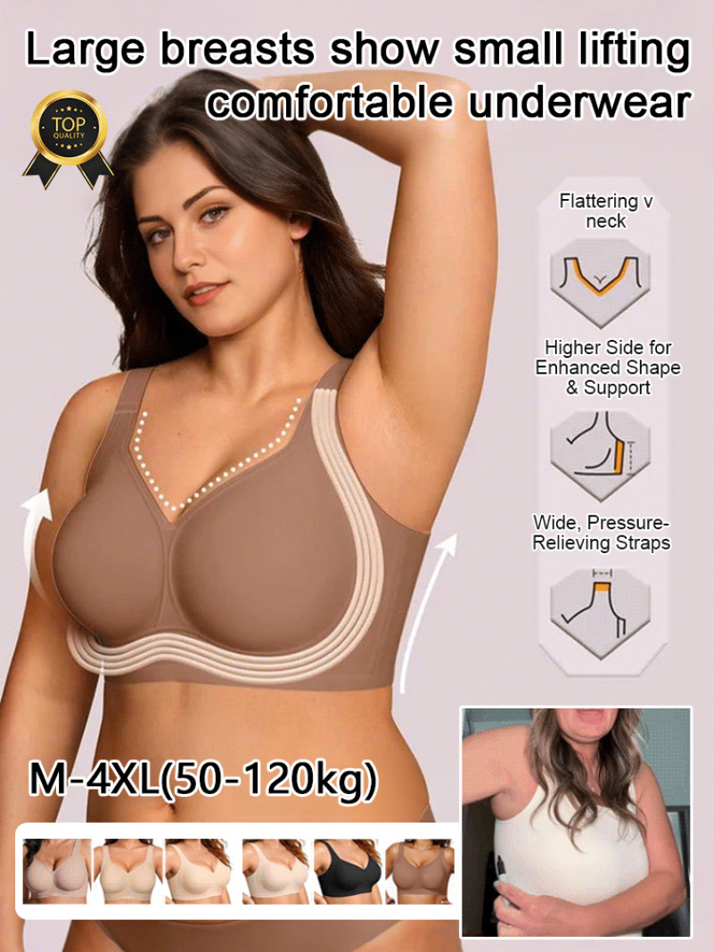 Mastectomy Bra Pocket - Bra Nirkabel Pengangkat Push-Up, Pakaian Dalam