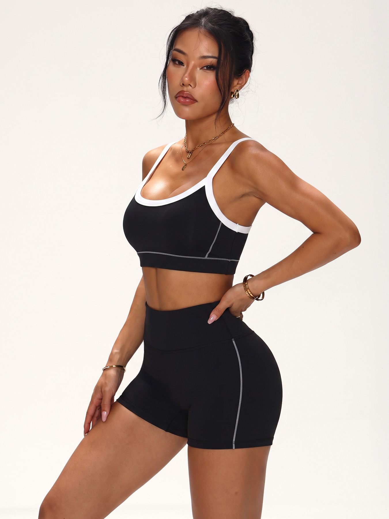 Set Olahraga Tanpa Jahitan den - Plunge Bra Push Up ulasan dan harga