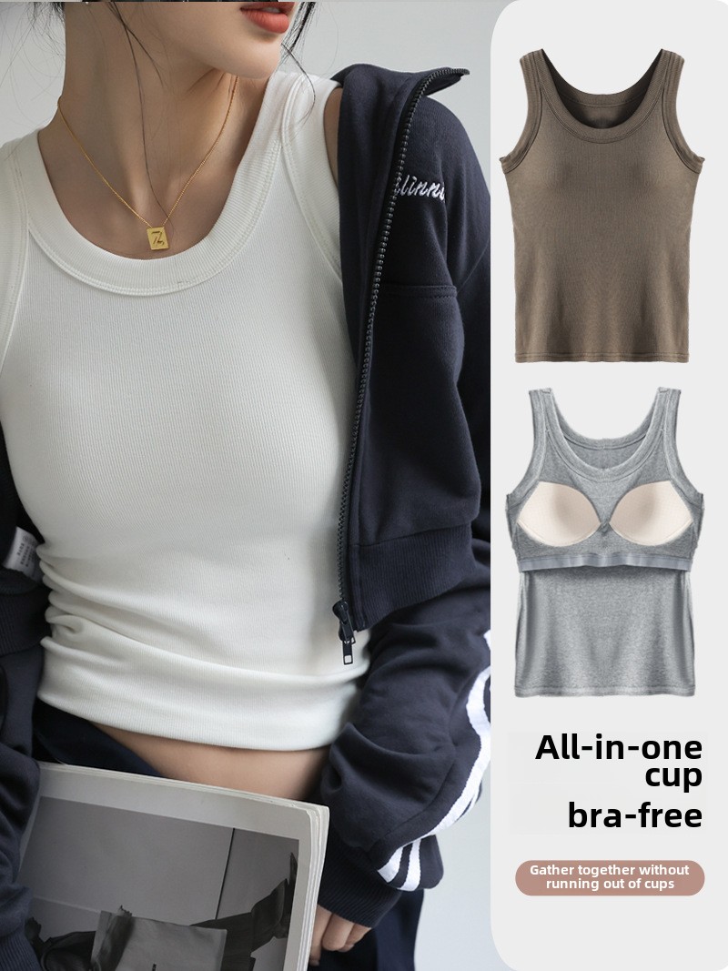 Tank Top Bergaris Modal Mulus  - T Shirt Bra Seamless ulasan dan harga