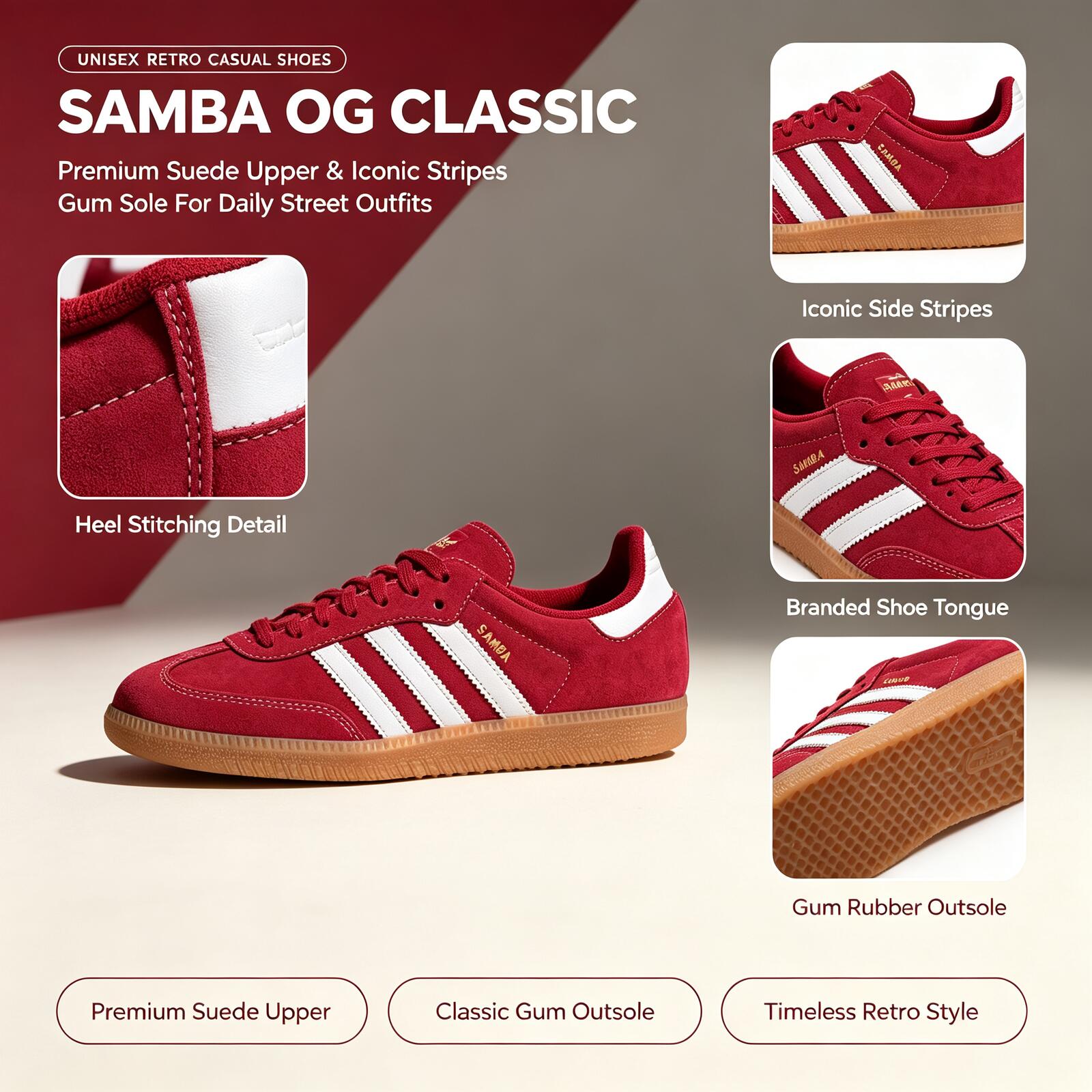 Sepatu Sneakers Retro Adidas A - Adidas Shoes Samba ulasan dan harga